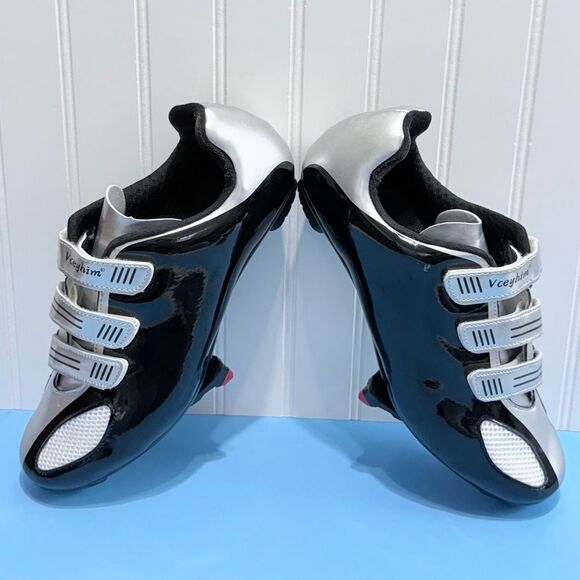 Unisex Mountain Road Bike Cycling Shoes Black and Silver  Size 41 main image 13